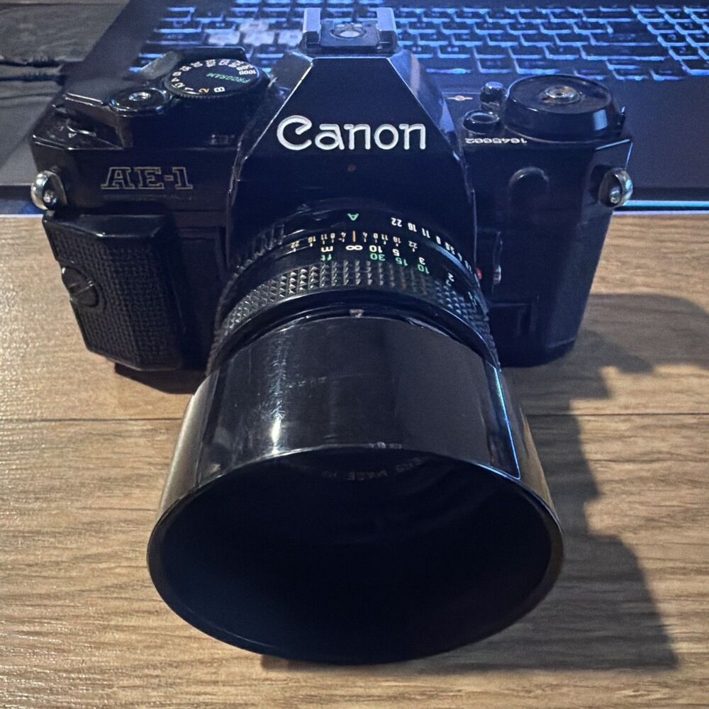 Tested Canon AE-1 Program Black Film Camera -Tested - Picture 2 of 3